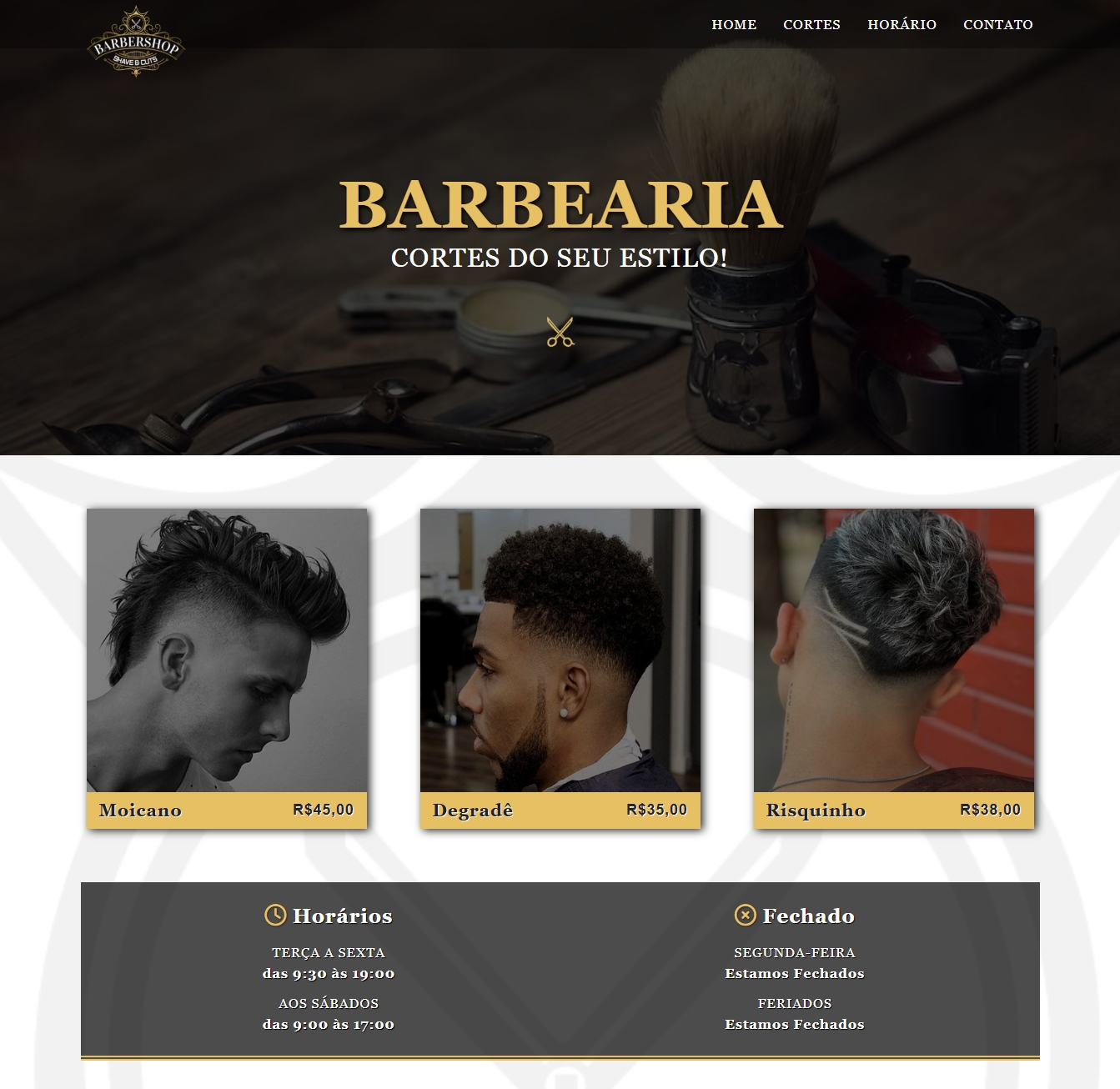 Template Site Barbearia