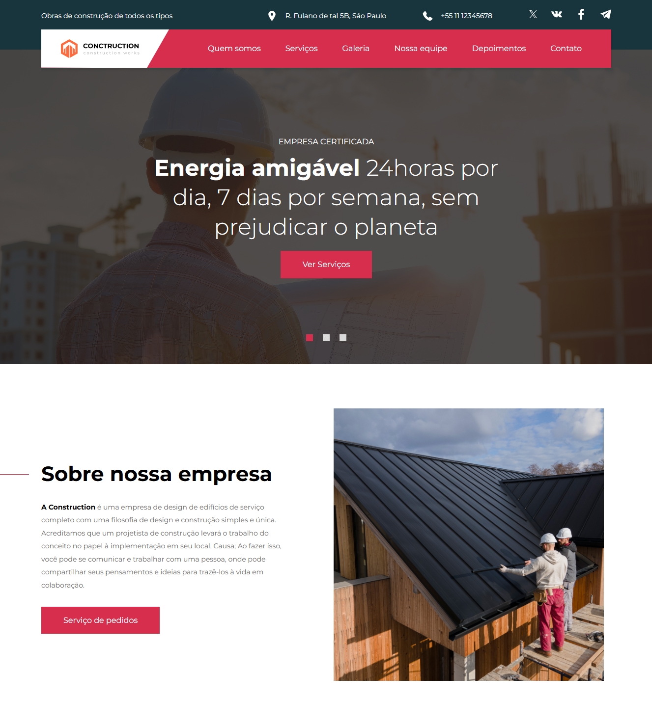 Site Landing page