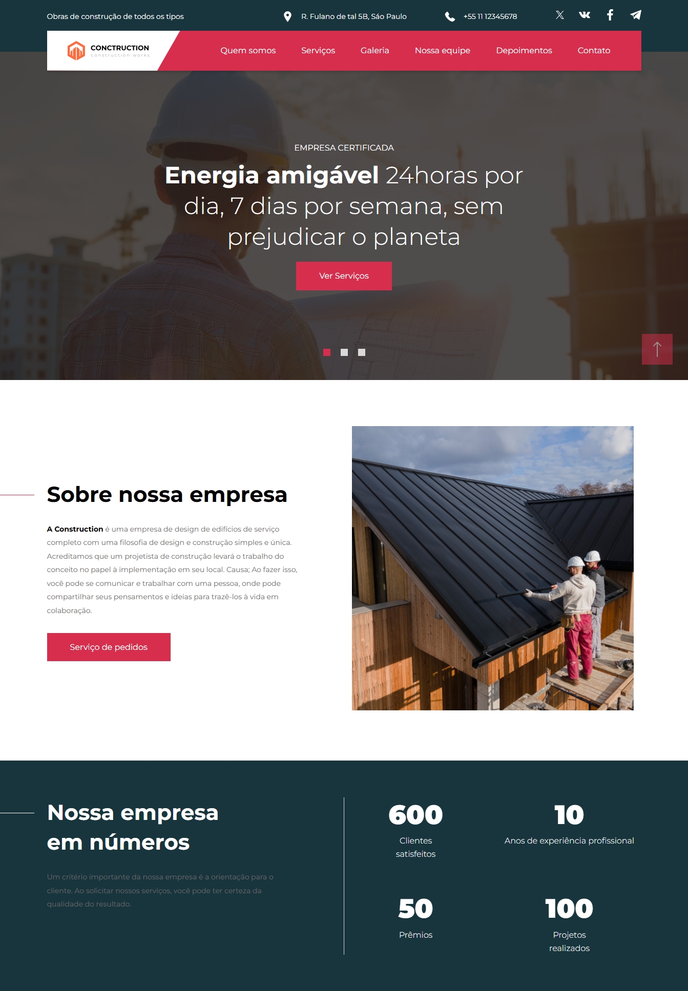Site Landing page