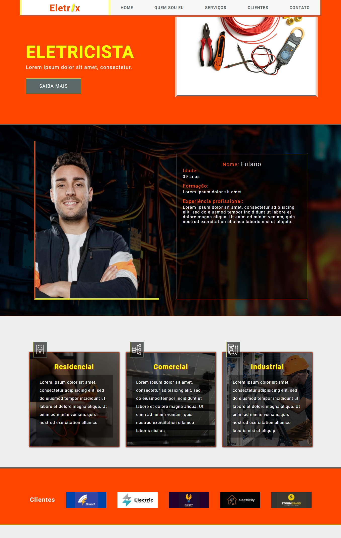 Site Landing page