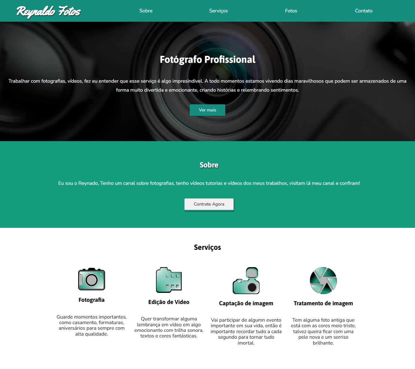 Template Site Fotógrafo