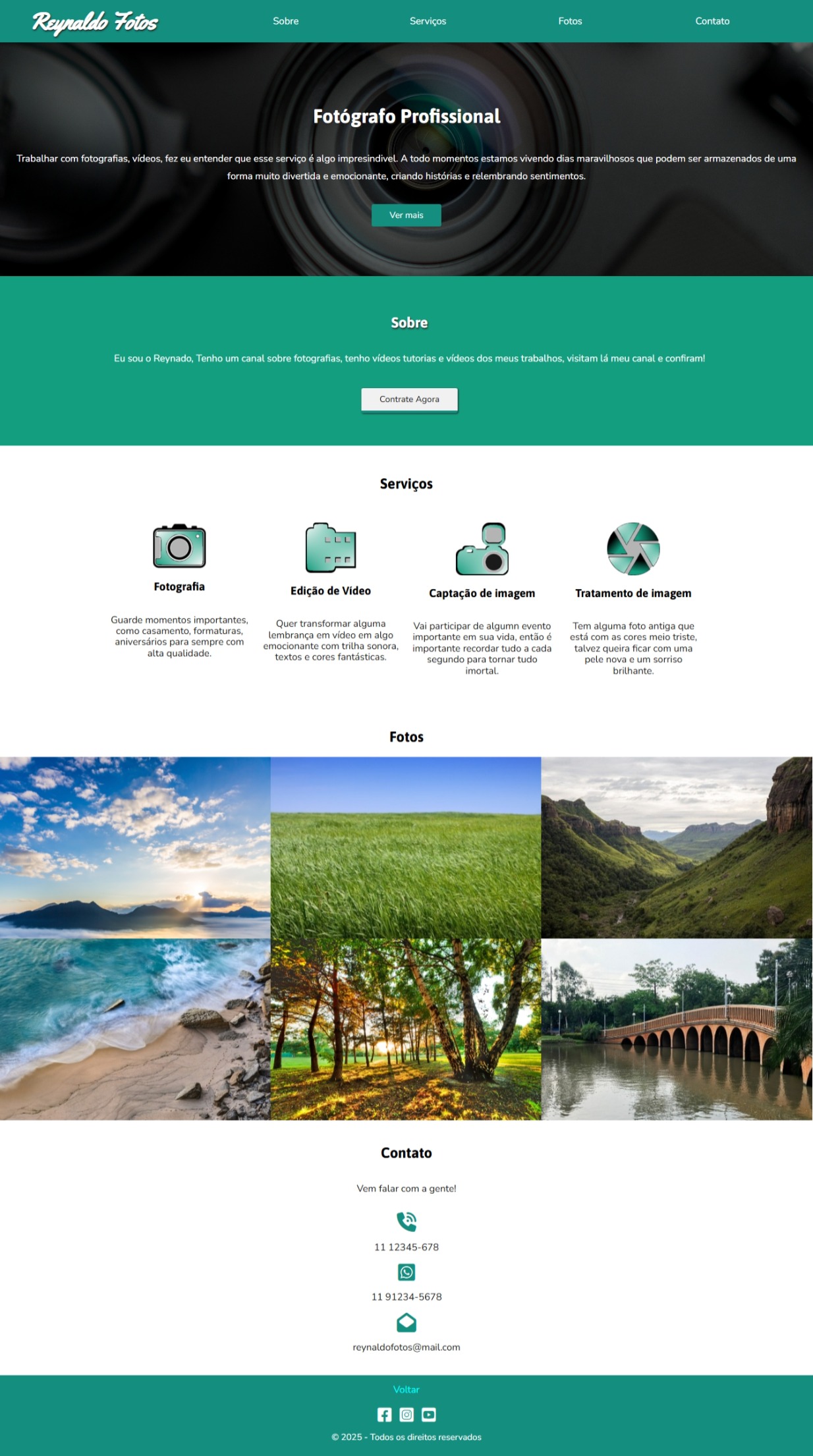 Template Site Fotógrafo