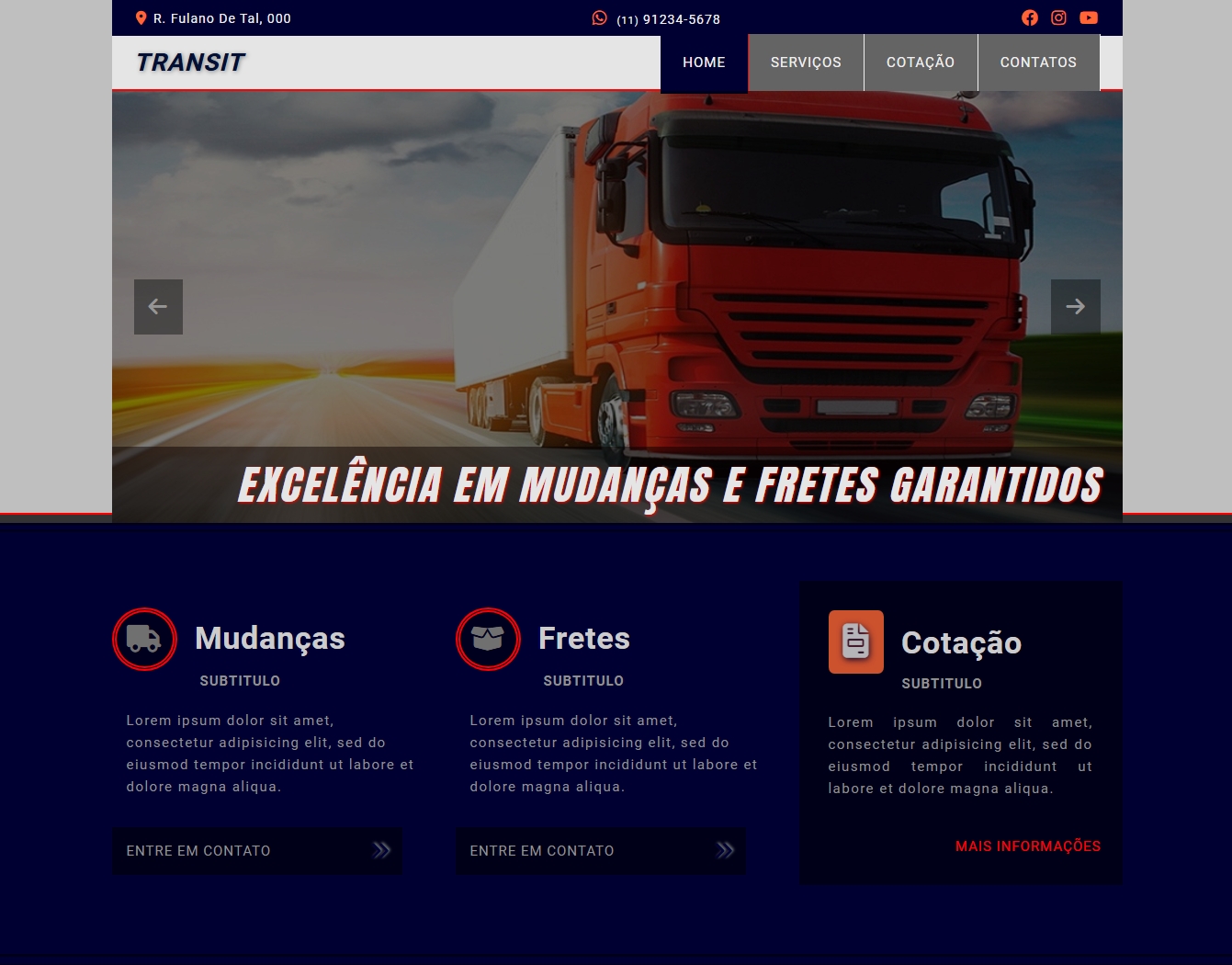 Template Site de Negócio
