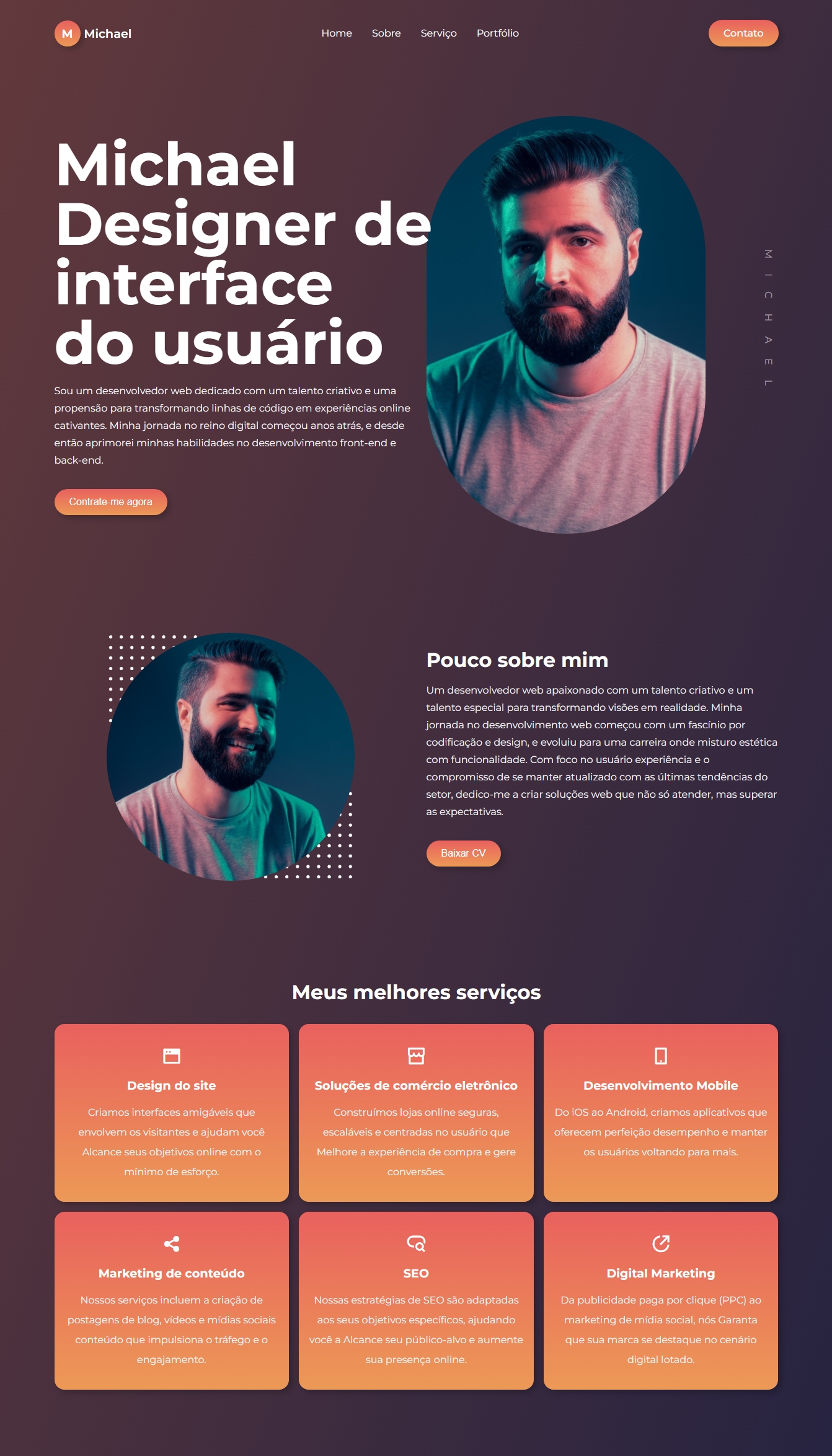 Template Portfólio Personal Web Design