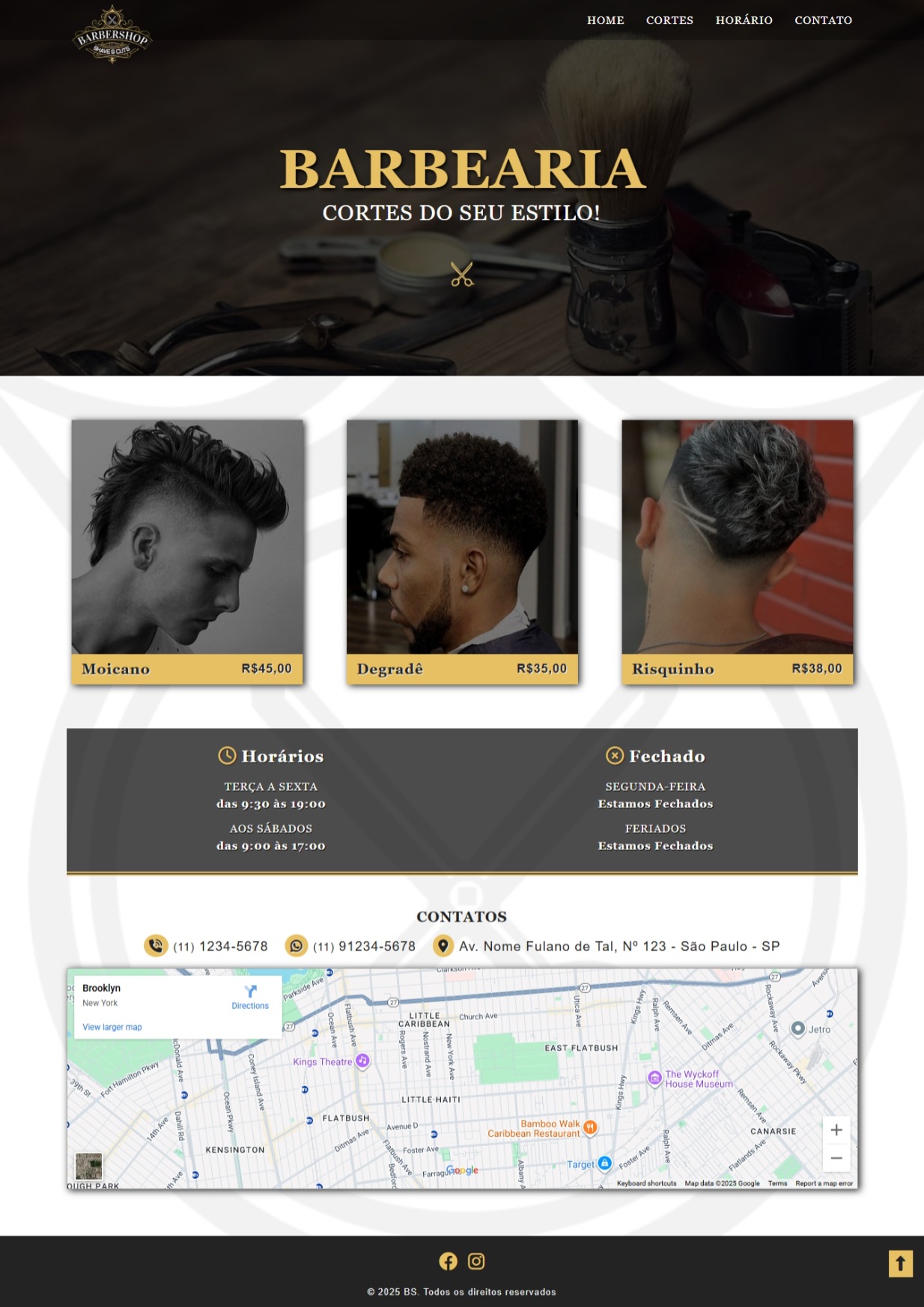 Template Site Barbearia