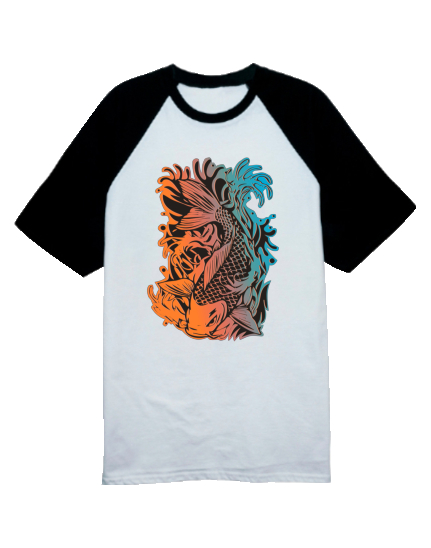 Camiseta com estampa de carpa