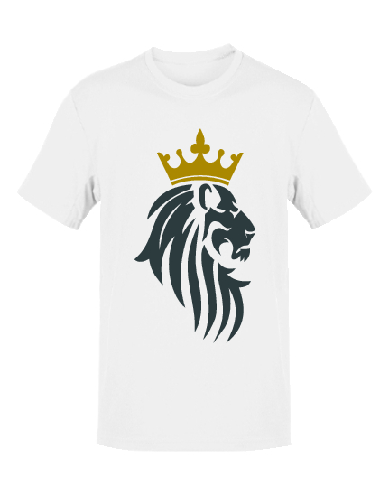 Camiseta com estampa de leão